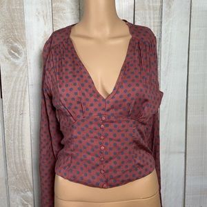 Vintage Style Polka Dot Blouse